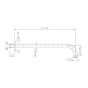 Zucchetti Z93027.1900 Wall Mounted Arm Length 13 7/8" Chrome 2