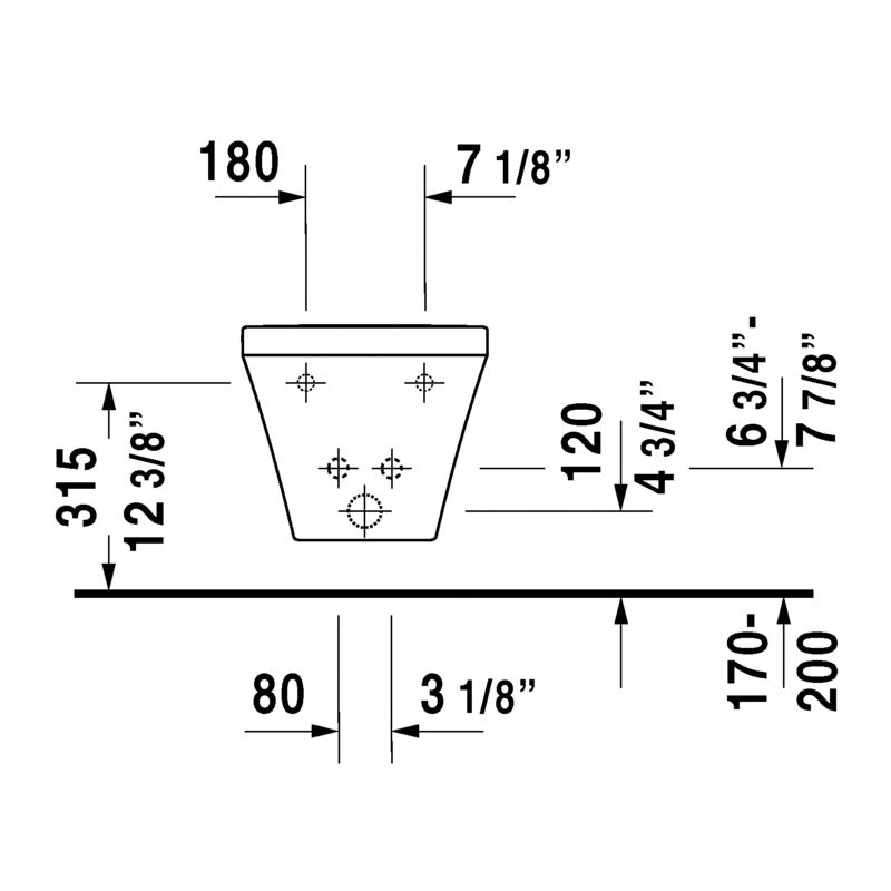 Duravit 228615 Durastyle Bidet Wall Mounted 4
