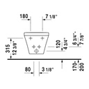Duravit 228615 Durastyle Bidet Wall Mounted 4