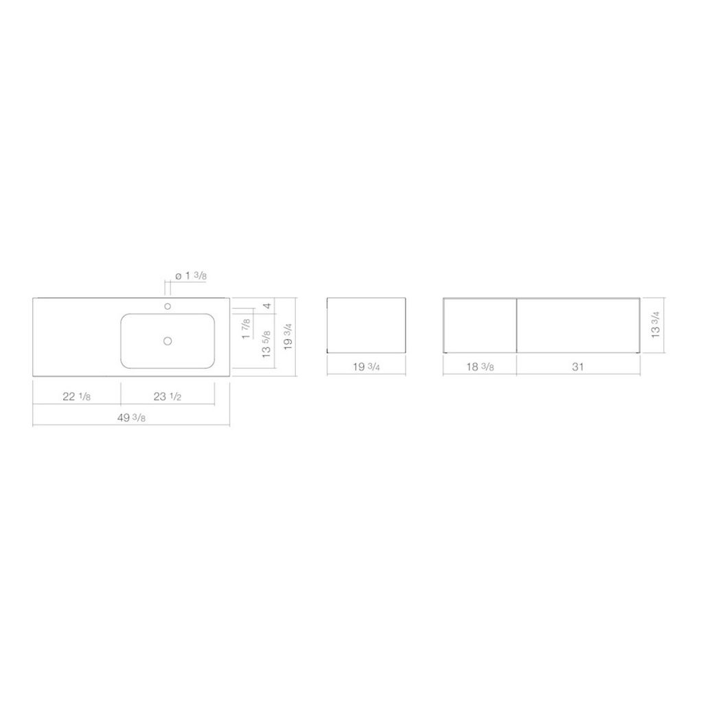 Alape 5169814000 Rectangular Washplace White 2