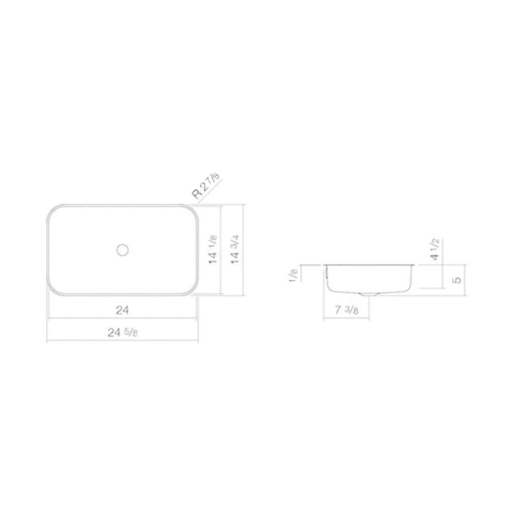 Alape 2255700000 UB.SR650 Undermount Basin Rectangular White 2