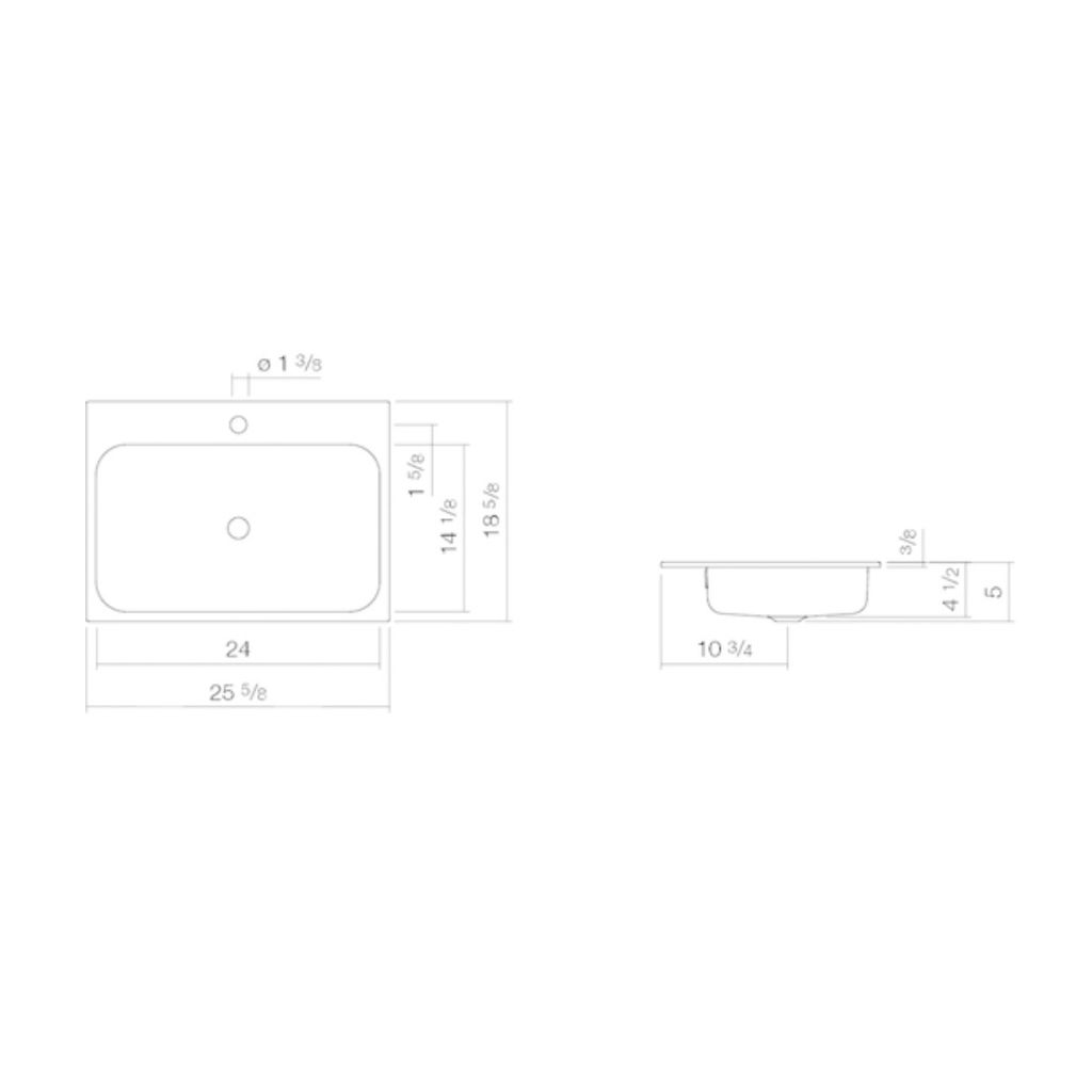 Alape 2219600000 EB.SR650H Built-in Basin Rectangular White 2