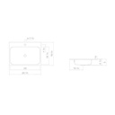Alape 2219600000 EB.SR650H Built-in Basin Rectangular White 2
