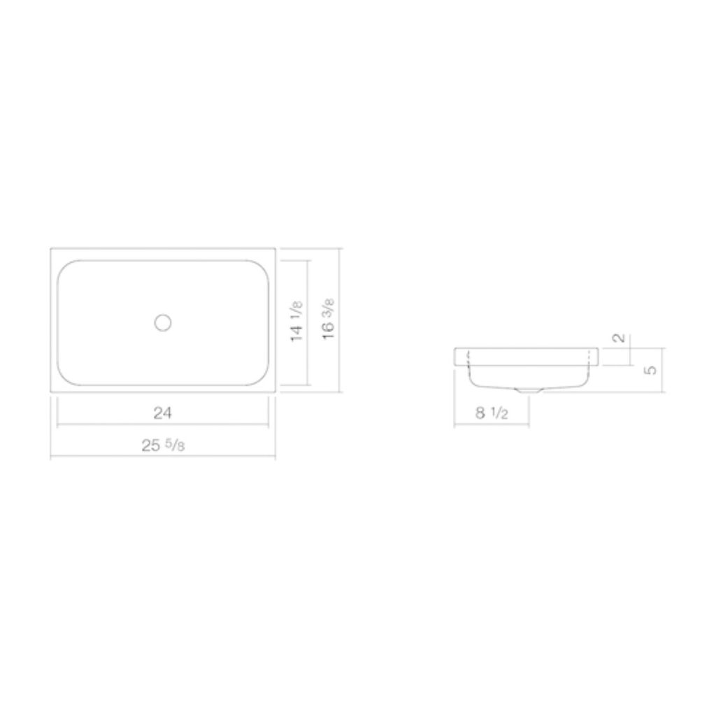 Alape 3230700000 AB.SR650 Sit-on Basin Rectangular White 2