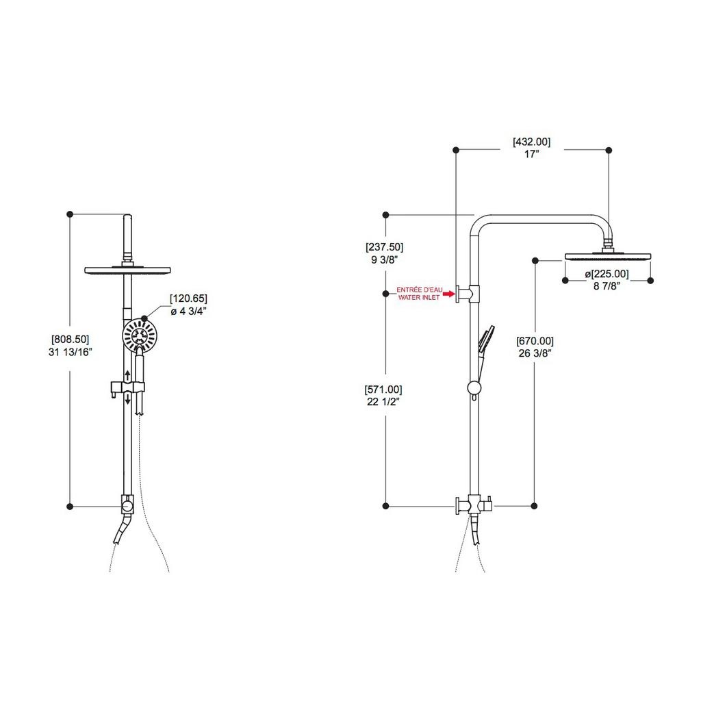 ALT 91785 Via Dante Thermone Retro-Up Shower System Chrome 2