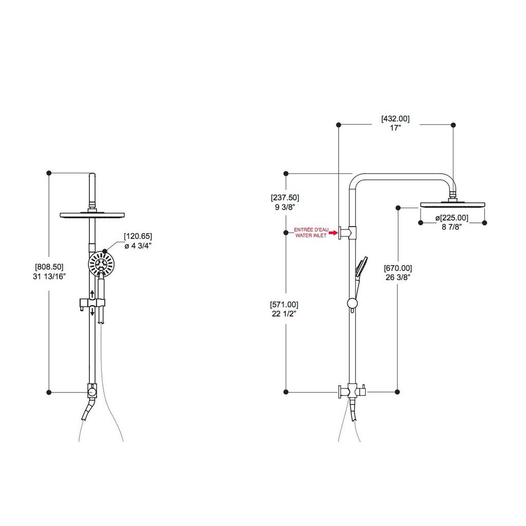 ALT 91485 Circo Thermone Retro-Up Shower System Chrome 2