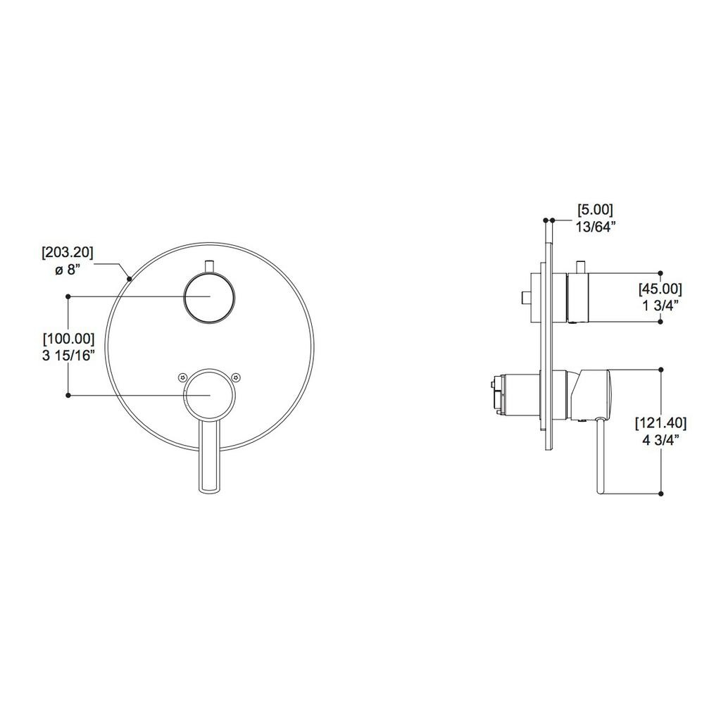 ALT 40822 Circo Uniplex P23 Trim Kit 2 Way Non-Shared Electro Black 2