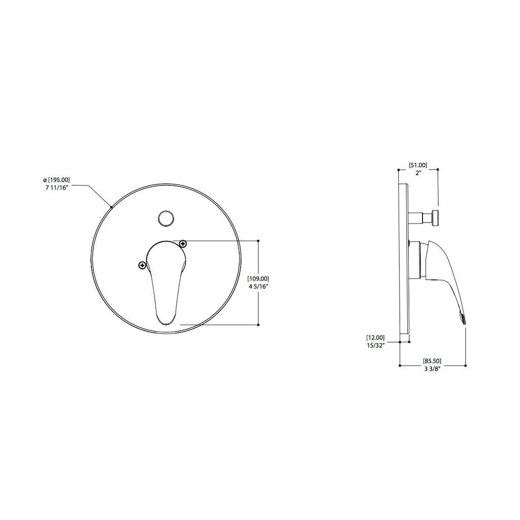 ALT 10331 Volo Thermone With Diverter Trim Kit Chrome 2