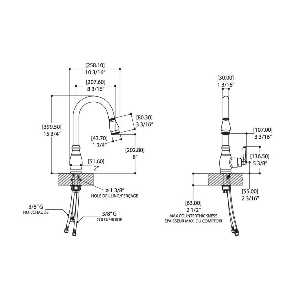 ALT 40778 Trattoria Kitchen Faucet Chrome 2