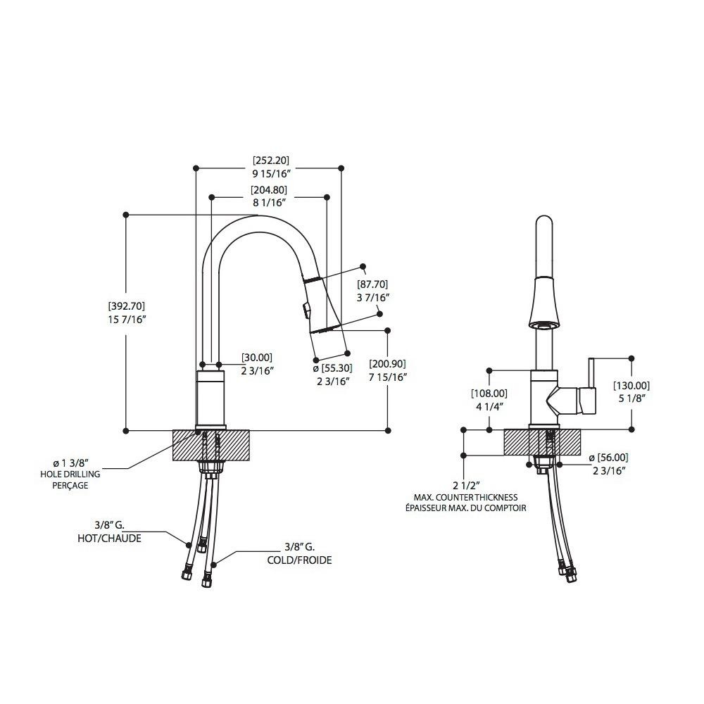 ALT 40777 Cantina Kichen Faucet Chrome 2