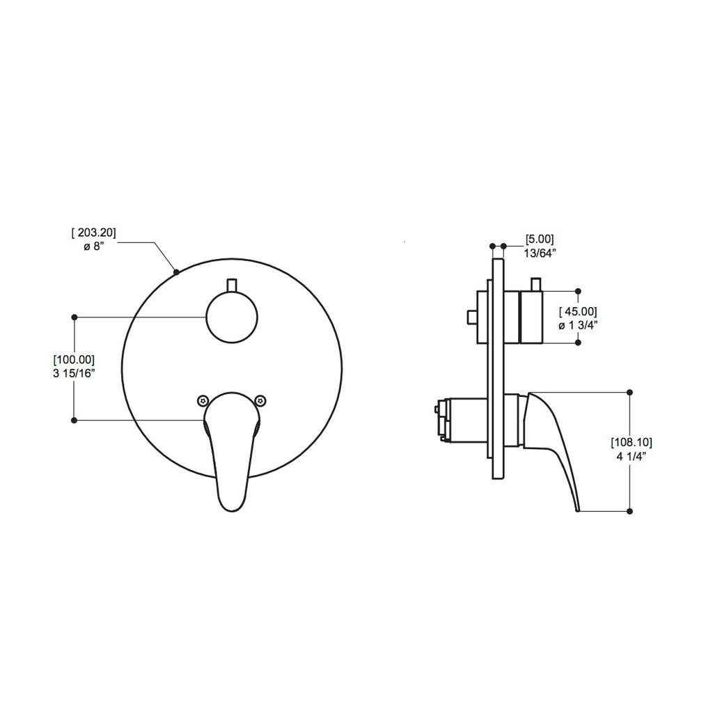 ALT 10823 Volo Uniplex P23 Trim Kit 3 Way Non-Shared Chrome 2