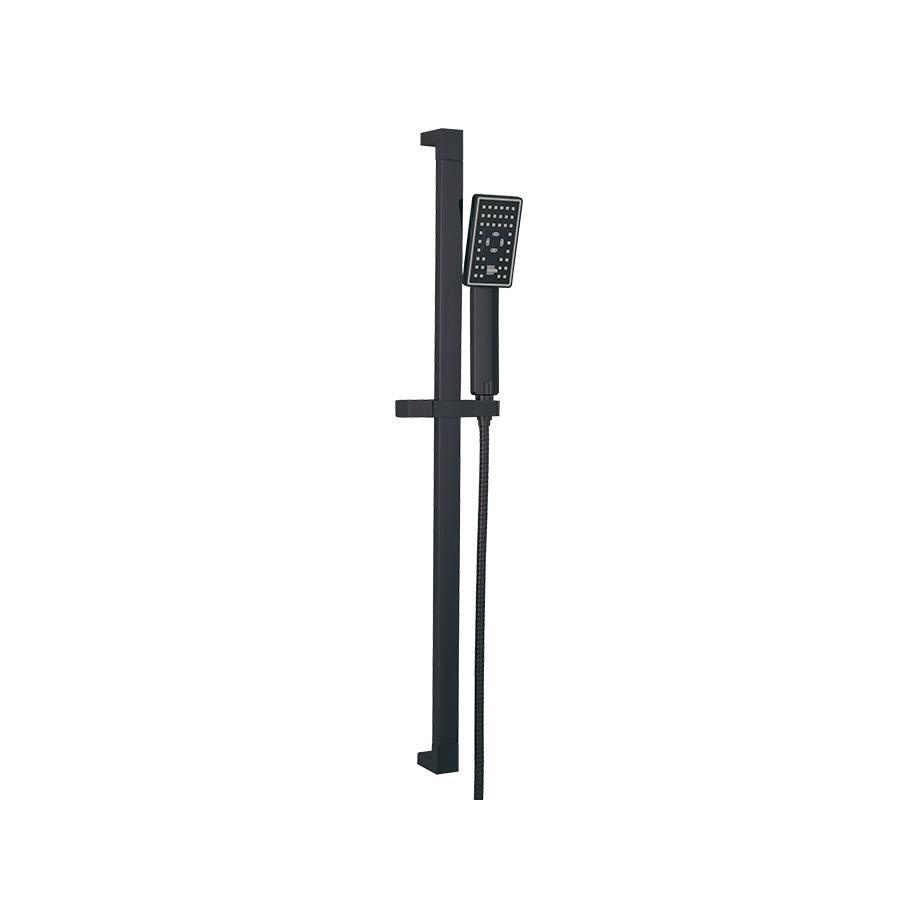 ALT 90841 Square Shower Rail Electro Black 1