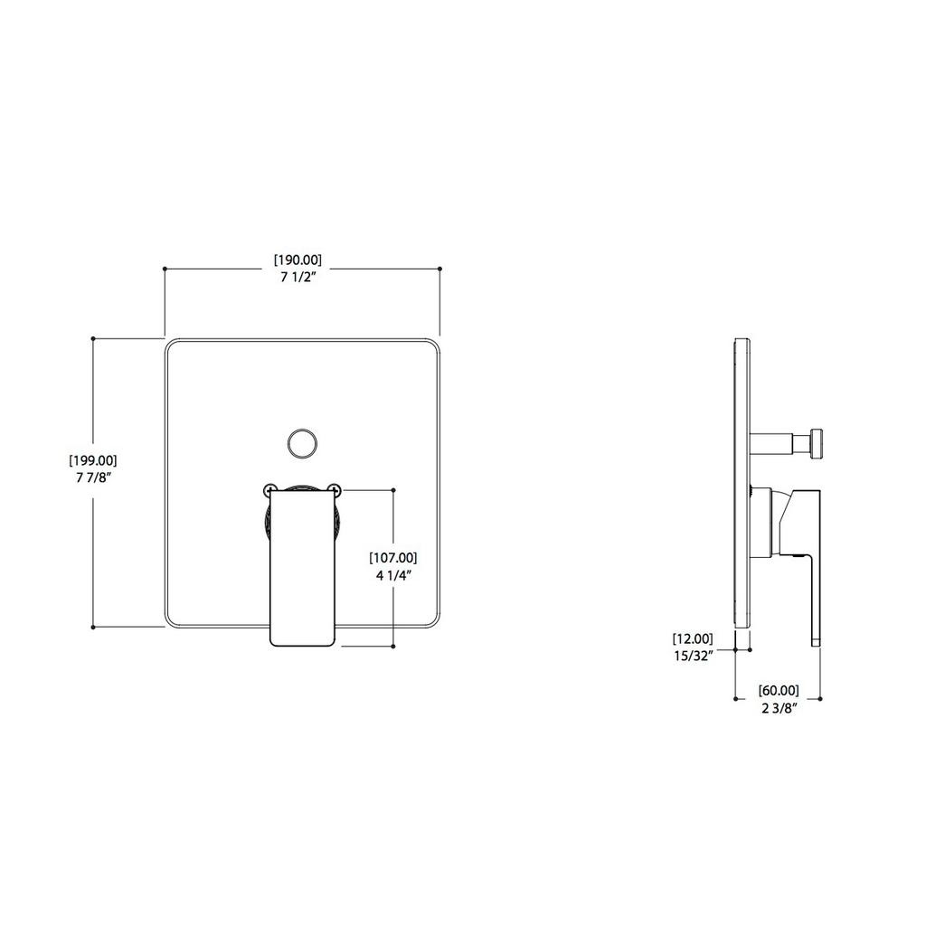 ALT 20921 Riga Pressure Balance With Diverter Trim Kit Chrome 2