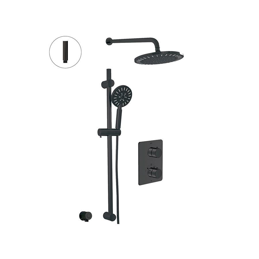 ALT 91082 Via Dante Thermostatic Shower System 2 Functions Electro Black 1