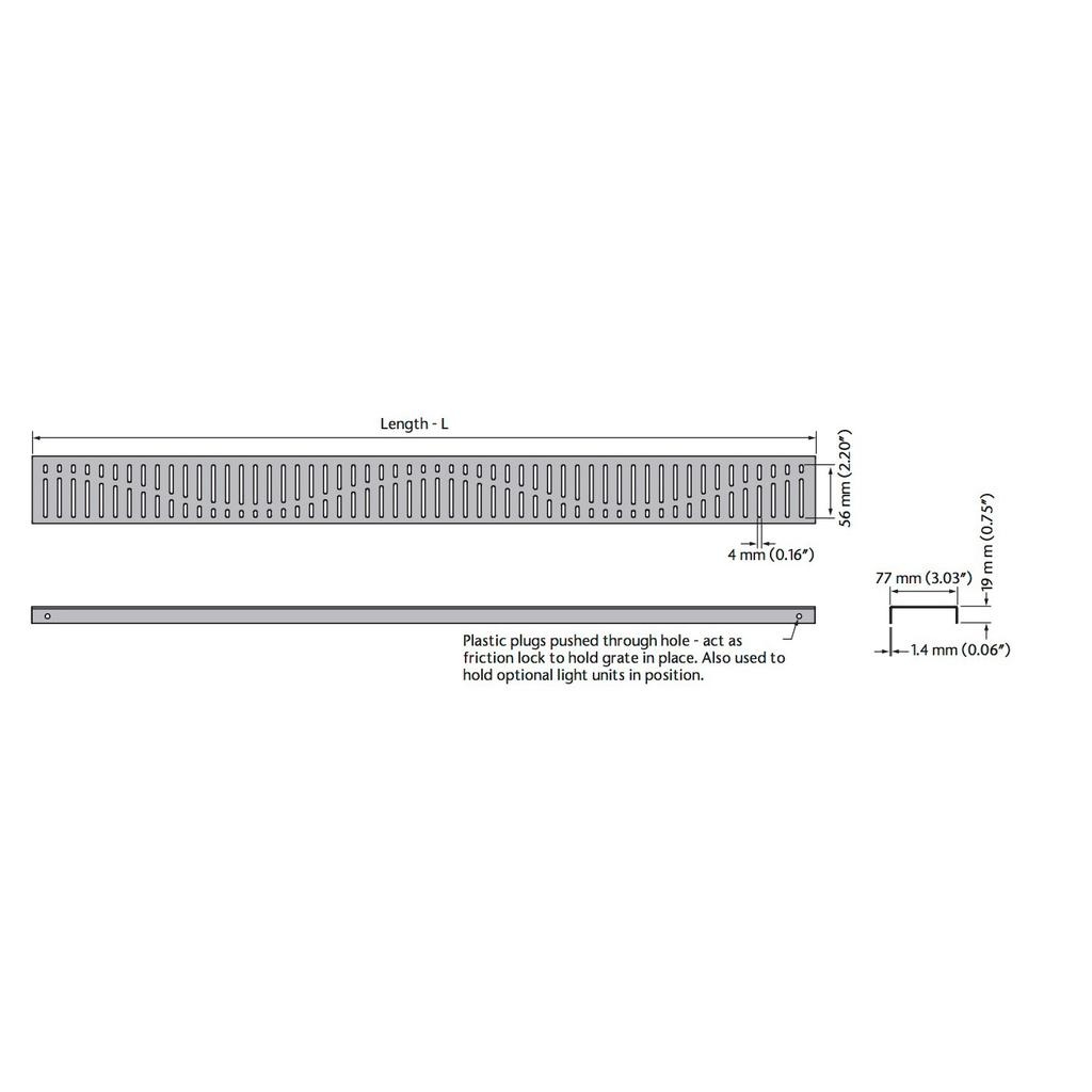 ACO 37342 Wave Stainless Steel Grate 27.55 2