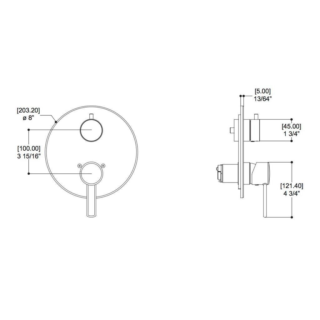 ALT 40842 Circo Uniplex P23 Trim Kit 2 Way Shared Electro Black 2