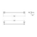 ALT 68851 Towel Rack Chrome 2