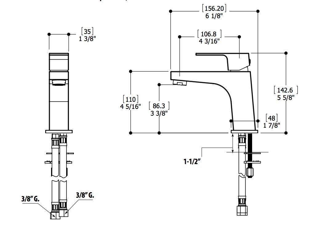 ALT 20770 Riga Single Hole Lavatory Faucet Chrome 2