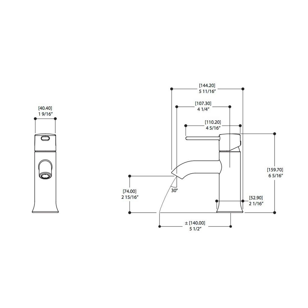 ALT 40770 Circo Single Hole Lavatory Faucet Chrome 2