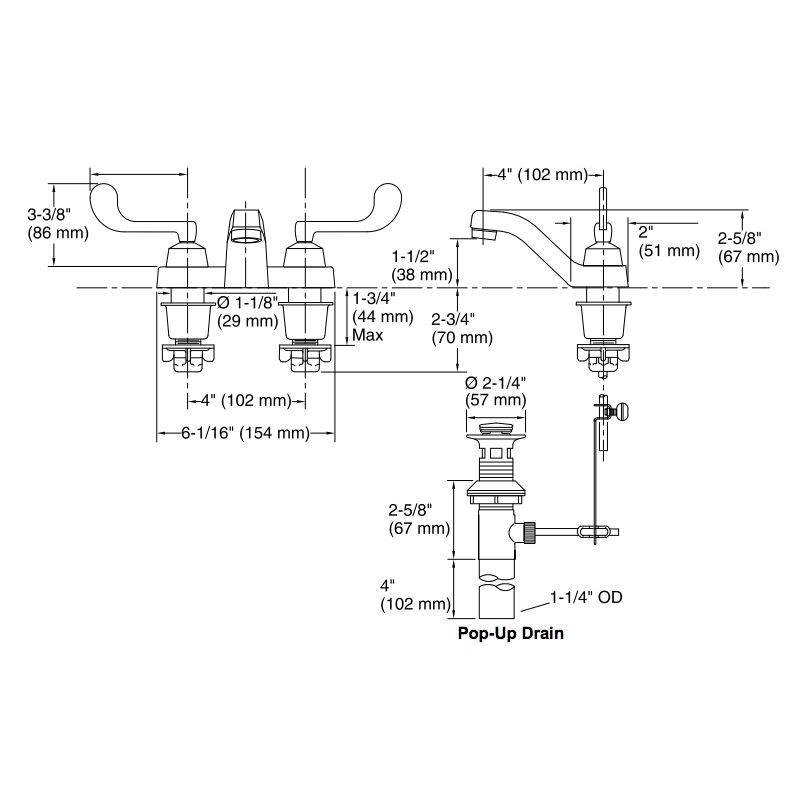 Kohler 7401-5A-CP Triton Lav Fct/Wrist