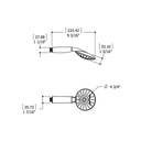 ALT 90715 Round Handshower 3 Functions Chrome 2