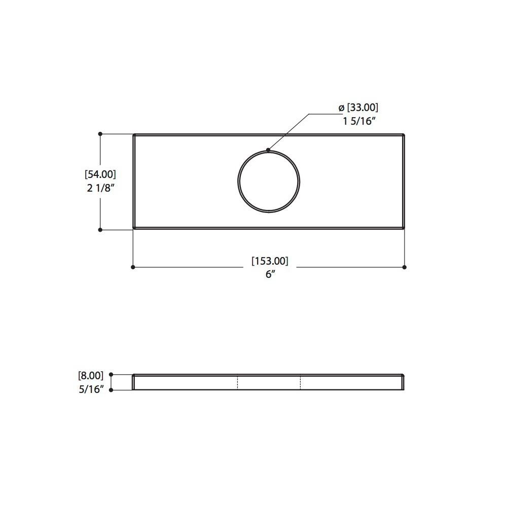 ALT 20780 Riga Cover Plate For Mono Faucet Chrome 2