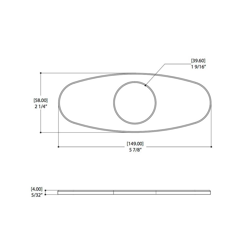 ALT 10780 Circo Cover Plate For Mono Faucet Electro Black 2