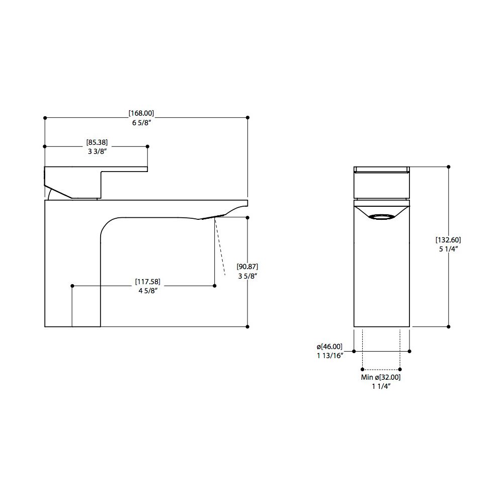 Aquabrass 92014 Alpha Single Hole Lavatory Faucet Brushed Nickel 2