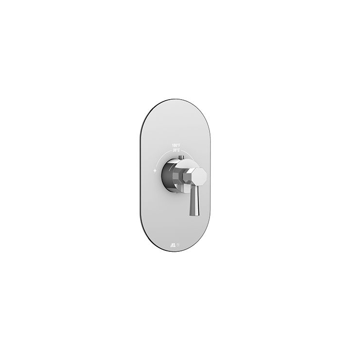 Aquabrass R3053 Otto Round Trim Set For Thermostatic Valves 12000 And 3000 Polished Chrome 1