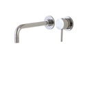 Aquabrass 61029 Volare Straight Wallmount Lavatory Faucet Brushed Nickel 1