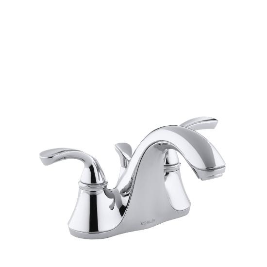 Kohler 10270-4-CP Forte Centerset Lavatory Faucet With Sculpted Lever Handles 1