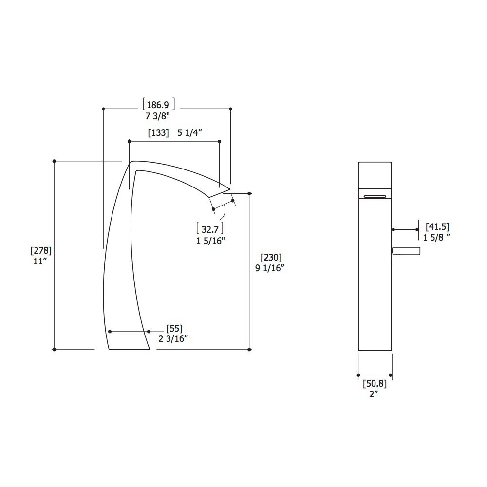 Aquabrass 61620 Etna Tall Single Hole Lavatory Faucet Polished Chrome 2