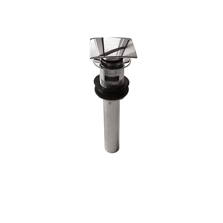 Aquabrass 628 Drains & P Traps 1 1/4 Square Press Pop Up Drain Brushed Nickel 1