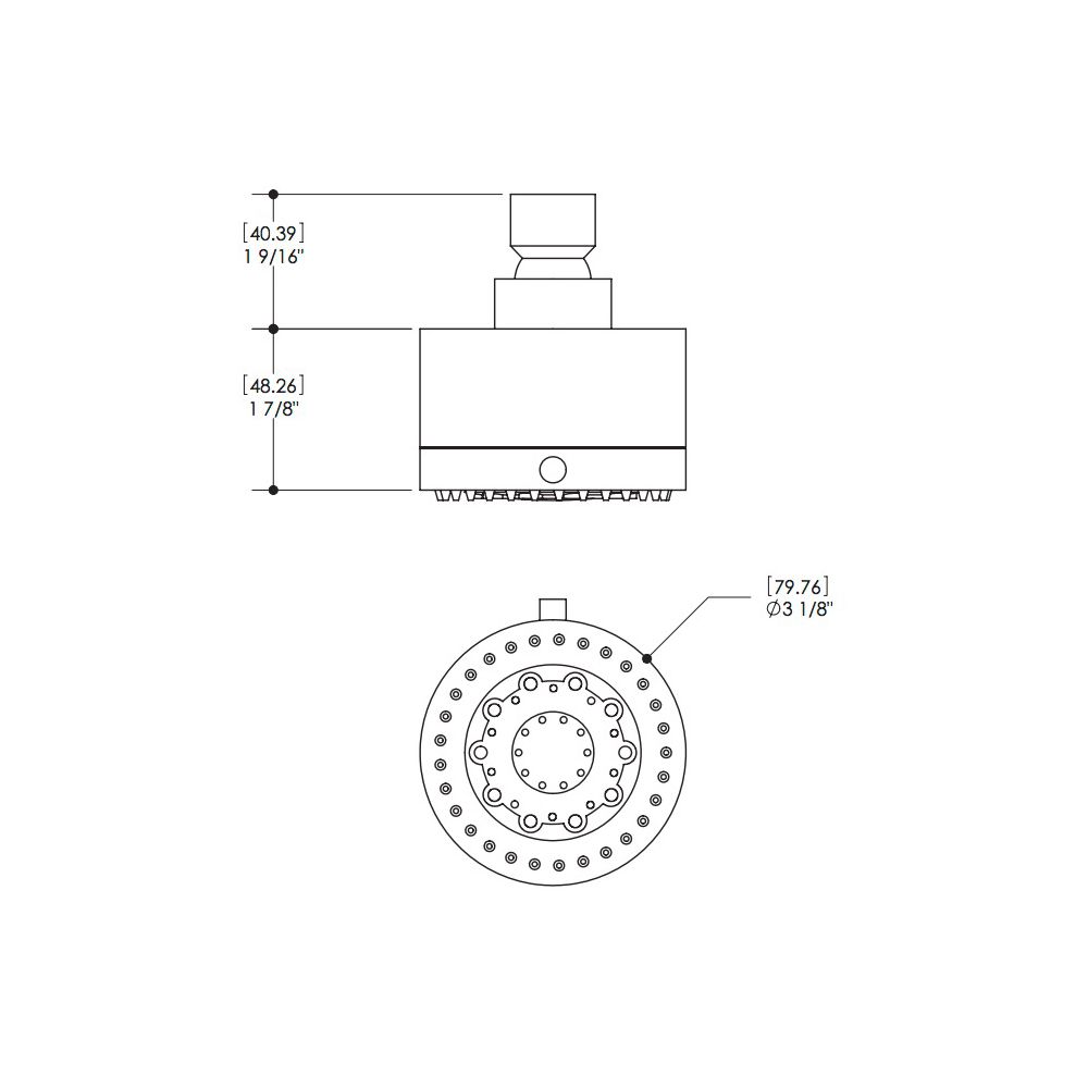 Aquabrass 465 Showerheads With Arms 3 Round Rainhead Brushed Nickel 2