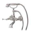 Aquabrass 7304 Regency Wallmount Cradle Tub Filler With Handshower Polished Chrome 1