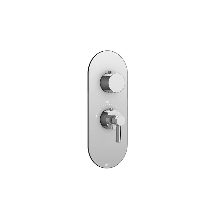 Aquabrass R3153 Otto Round Trim Set For Thermostatic Valve 12001 Brushed Nickel 1