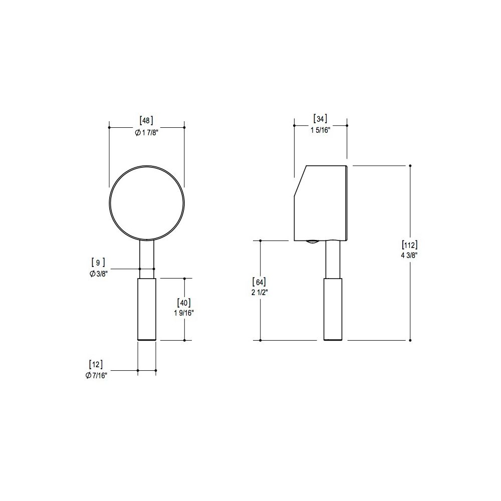 Aquabrass 78373 Pressure Balance Handles Geo Handle For Pressure Balance Valve Brushed Nickel 2