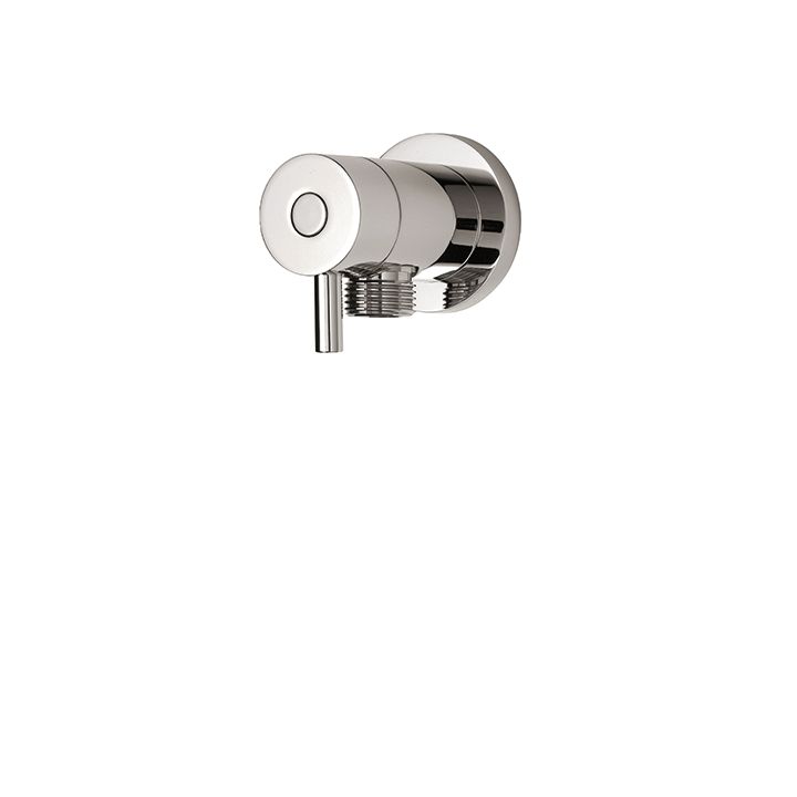 Aquabrass 1436 Waterways And Hook Round Waterway With Stop Valve Brushed Nickel 1