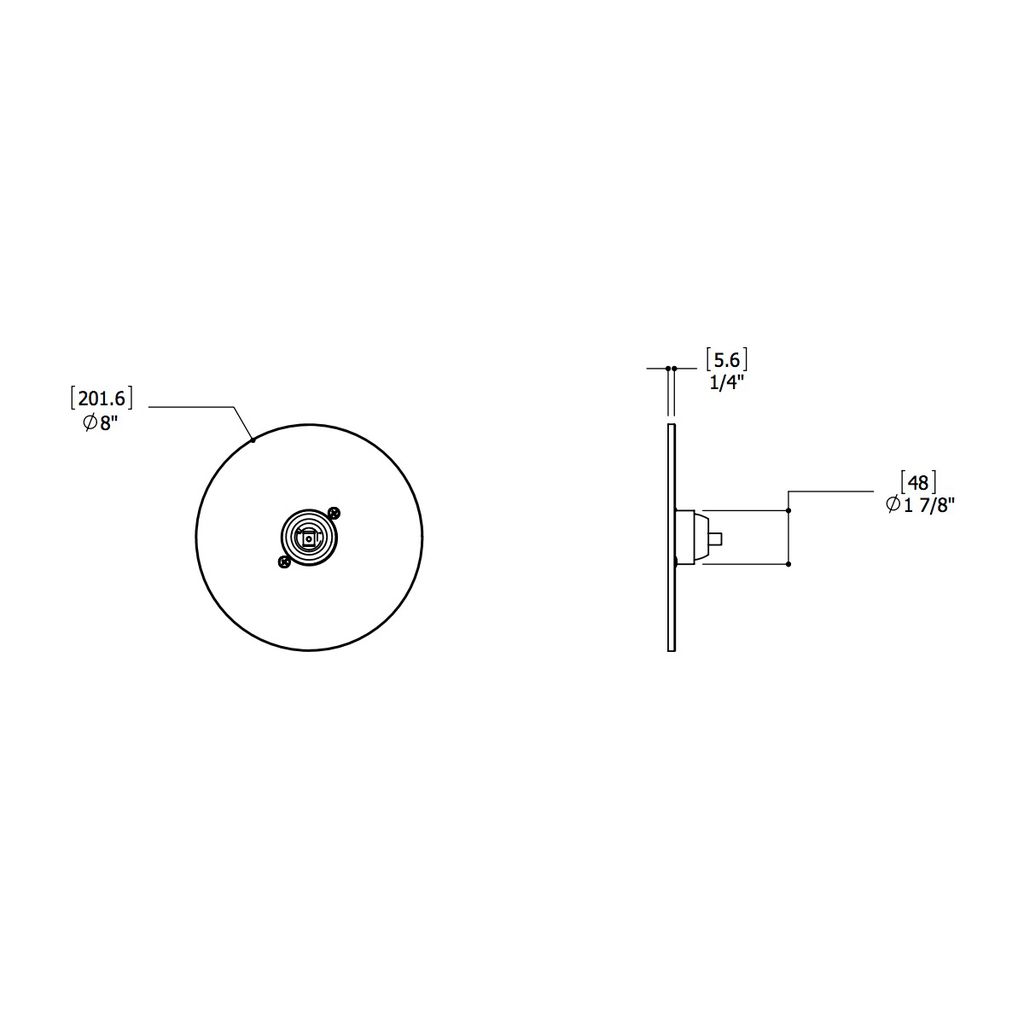 Aquabrass R4095 Trim Set For 40255 1/2 Pressure Balance Valve Brushed Nickel 2