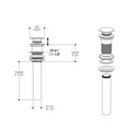 Aquabrass 698 Drains & P Traps Round Press Pop Up Drain Polished Chrome 2
