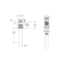 Aquabrass 699 Drains & P Traps Round Press Pop Up Drain Polished Chrome 2