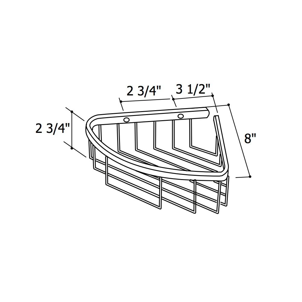 Aquabrass 2072 Baskets Corner Basket Brushed Nickel 2