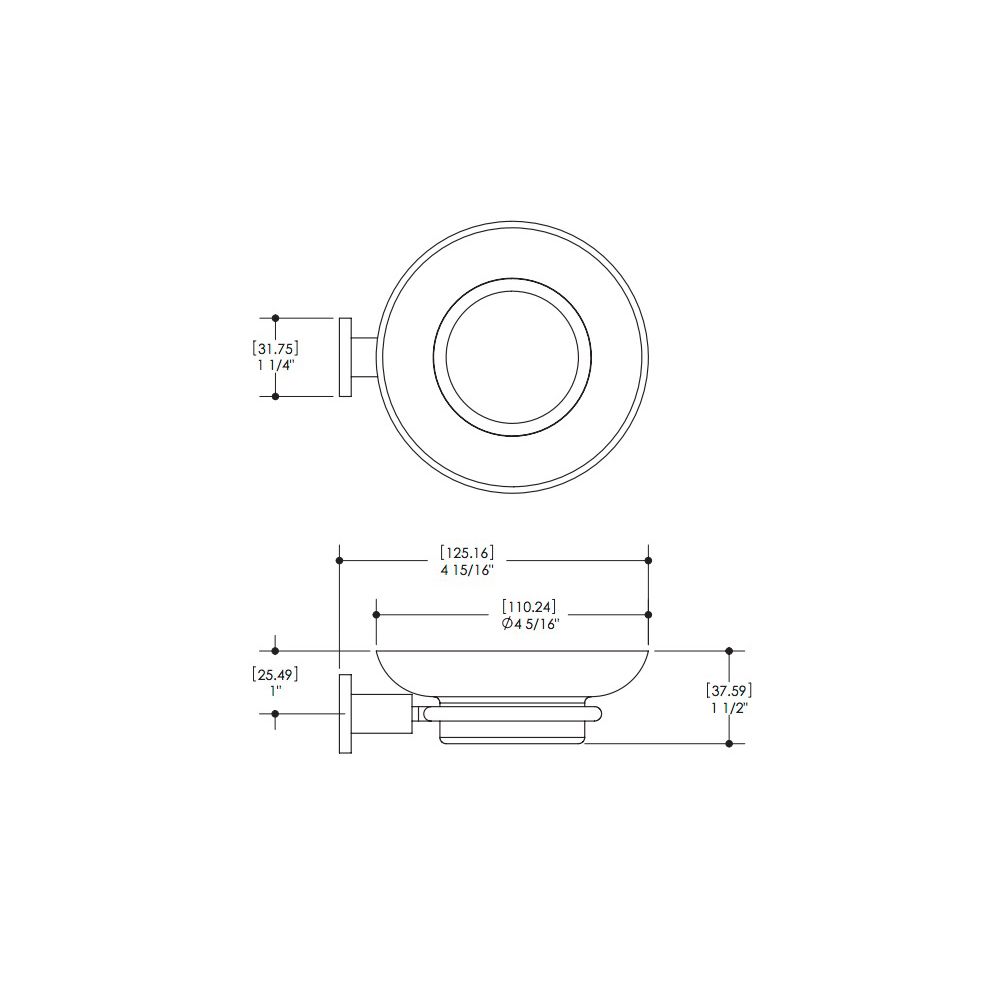 Aquabrass 4501 Serie 4500 Wallmount Soap Dish Brushed Nickel 2
