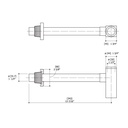Aquabrass 2464 Drains & P Traps Square P Trap Brushed Nickel 2