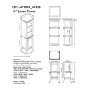 Fairmont Designs 1512-HT1816 Shaker Americana 18x16 Linen Hutch Polar White 2