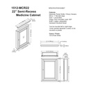 Fairmont Designs 1512-MCR22 Shaker Americana 22" Semi-recess Medicine Cabinet Polar White 2