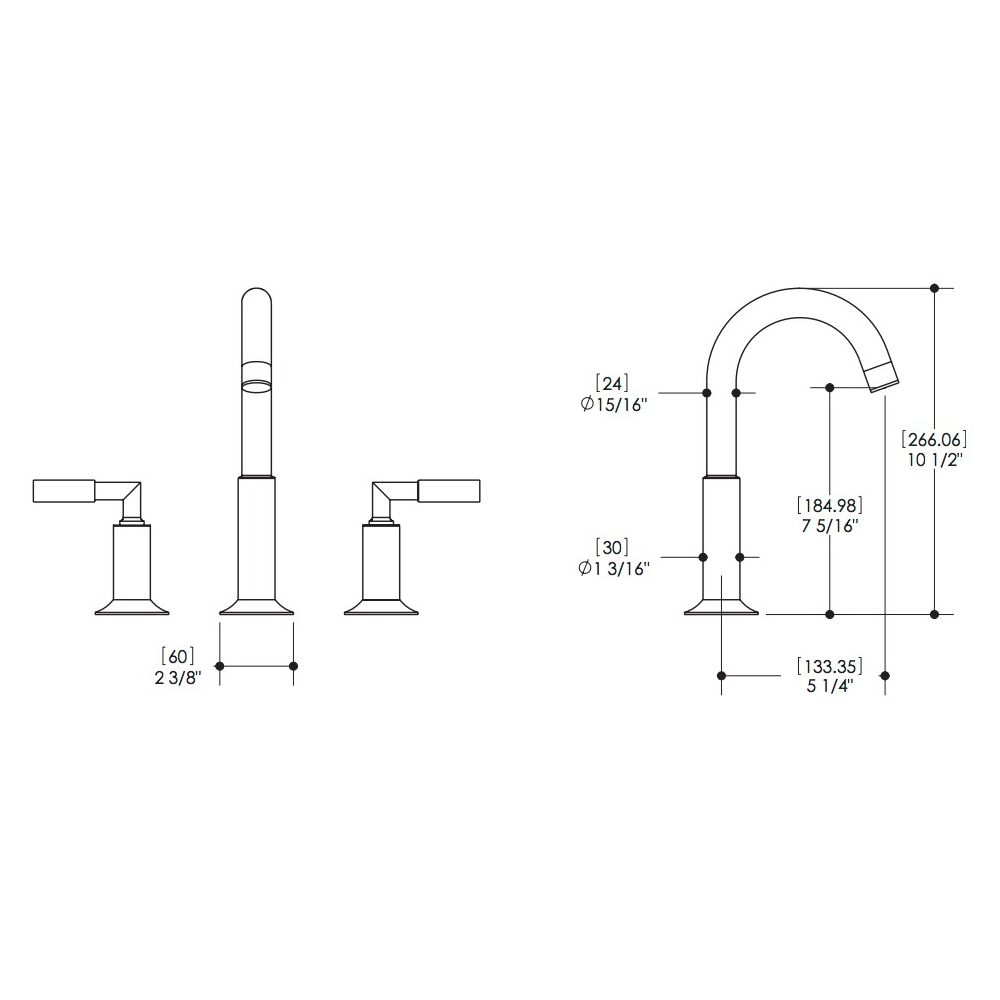 Aquabrass 27416 Geo Widespread Lavatory Faucet Polished Chrome 2