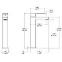 Aquabrass 86020 Madison Tall Single Hole Lavatory Faucet Brushed Nickel 2