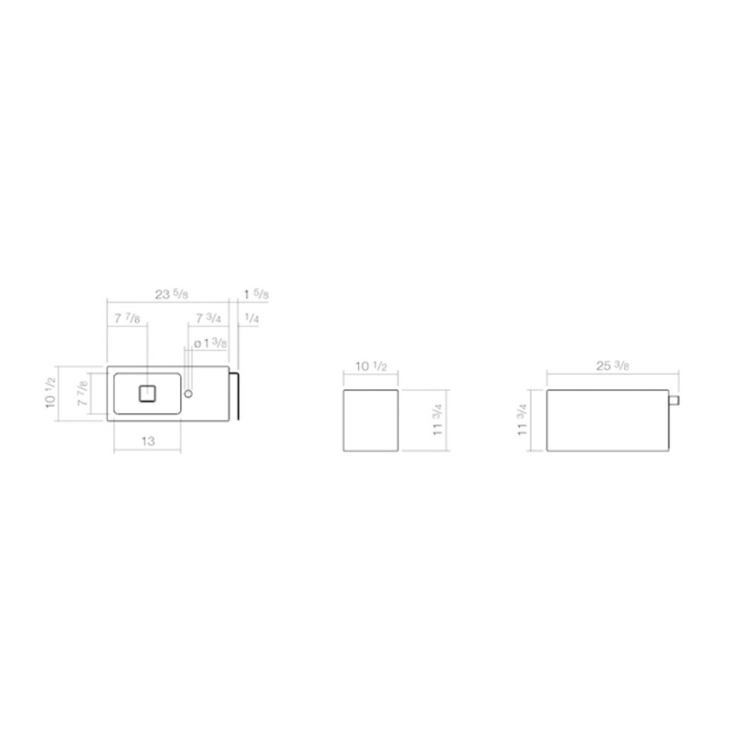 Alape 5072800000 WP.XS1 Washplace Rectangular White 2