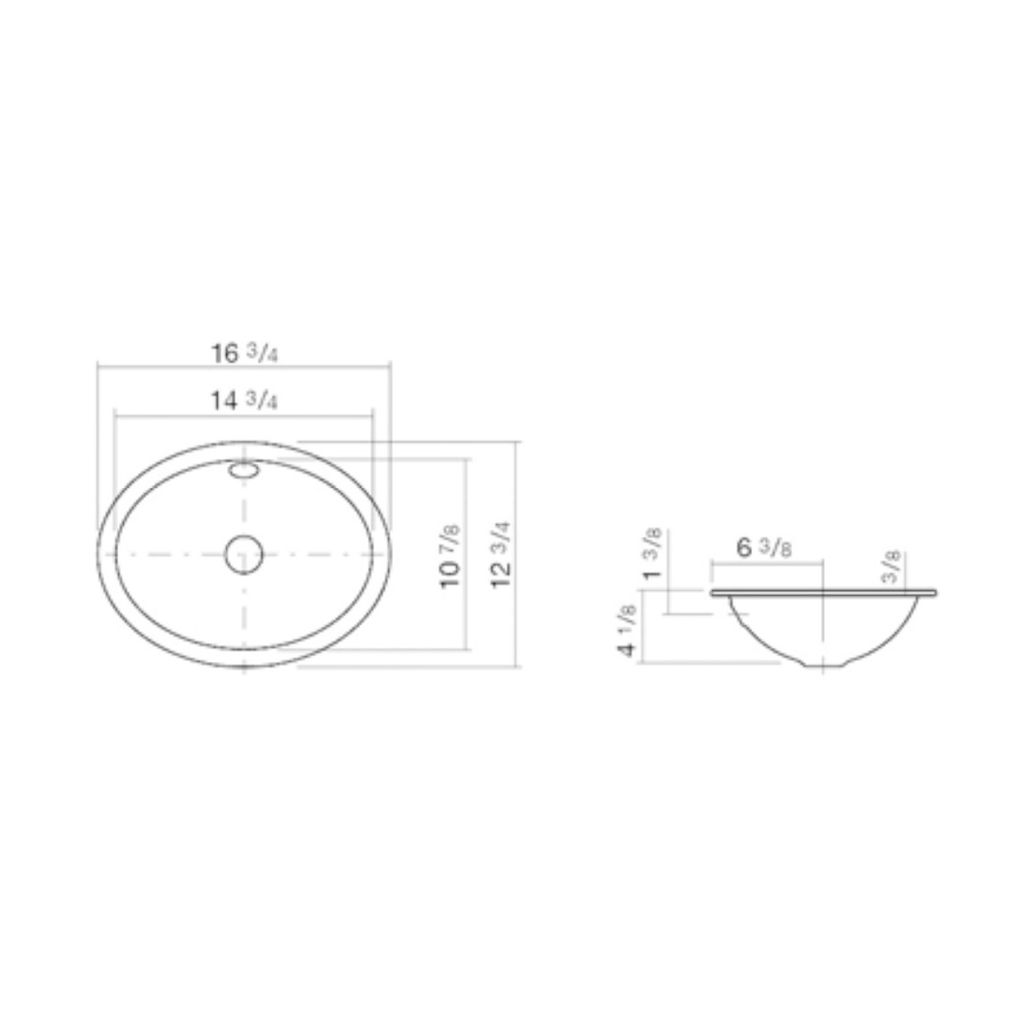 Alape 2100000000 EB.O425 Built-in Basin Oval White 2